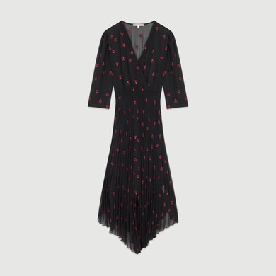 Robe plissée avec broderies cœur Maje seconde main photo 1