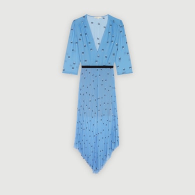Robe plissée avec broderies cœur Maje seconde main photo 1