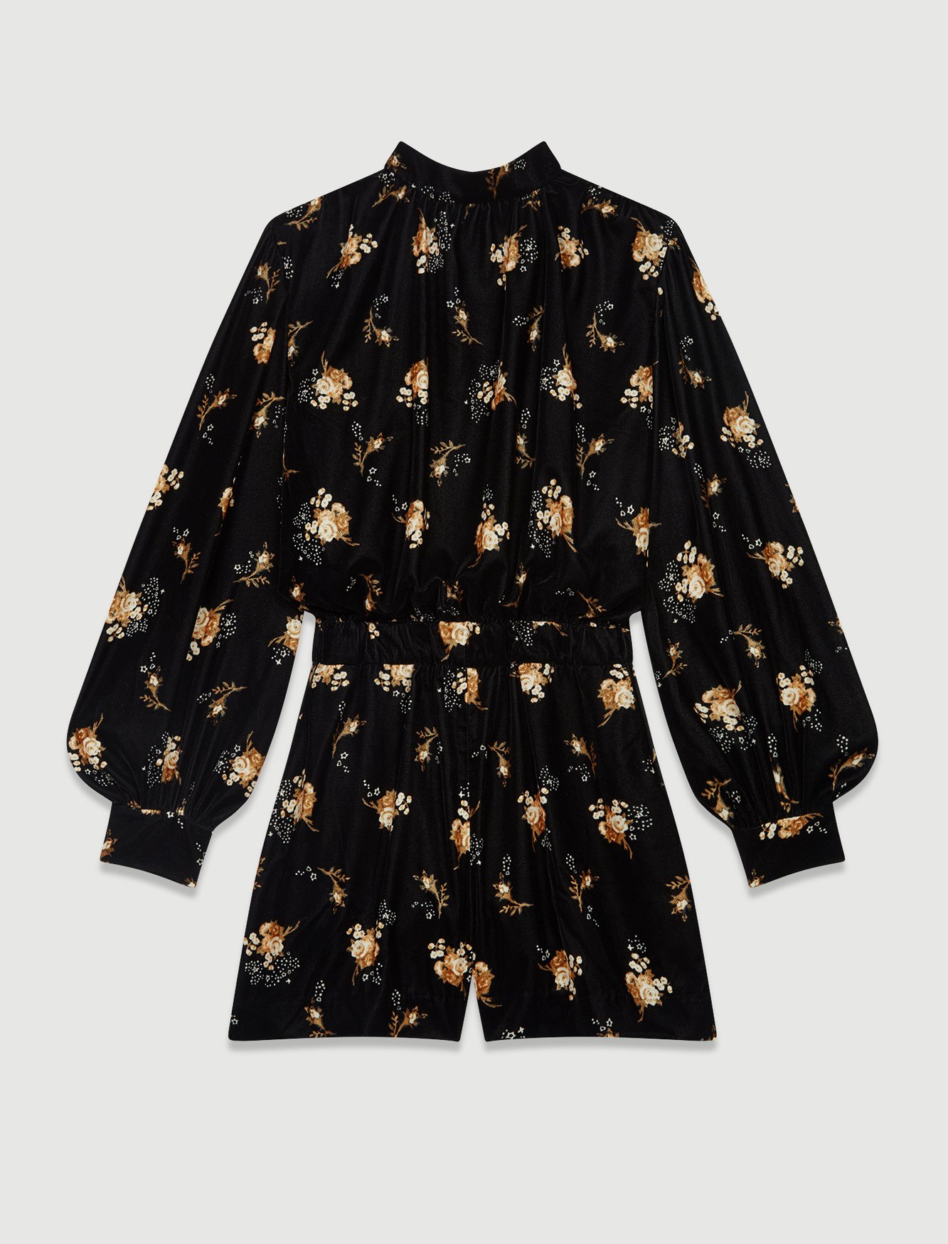 Grunge Flowers Black Camel