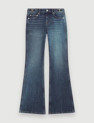 Flared jeans with horsebit detail Maje second-hand photo 1