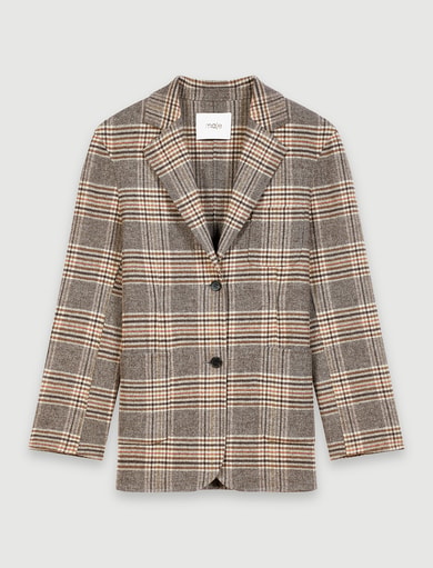 Manteau façon veste à carreaux Maje seconde main photo 1