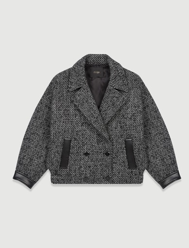 Manteau façon blouson en chiné Maje seconde main photo 1