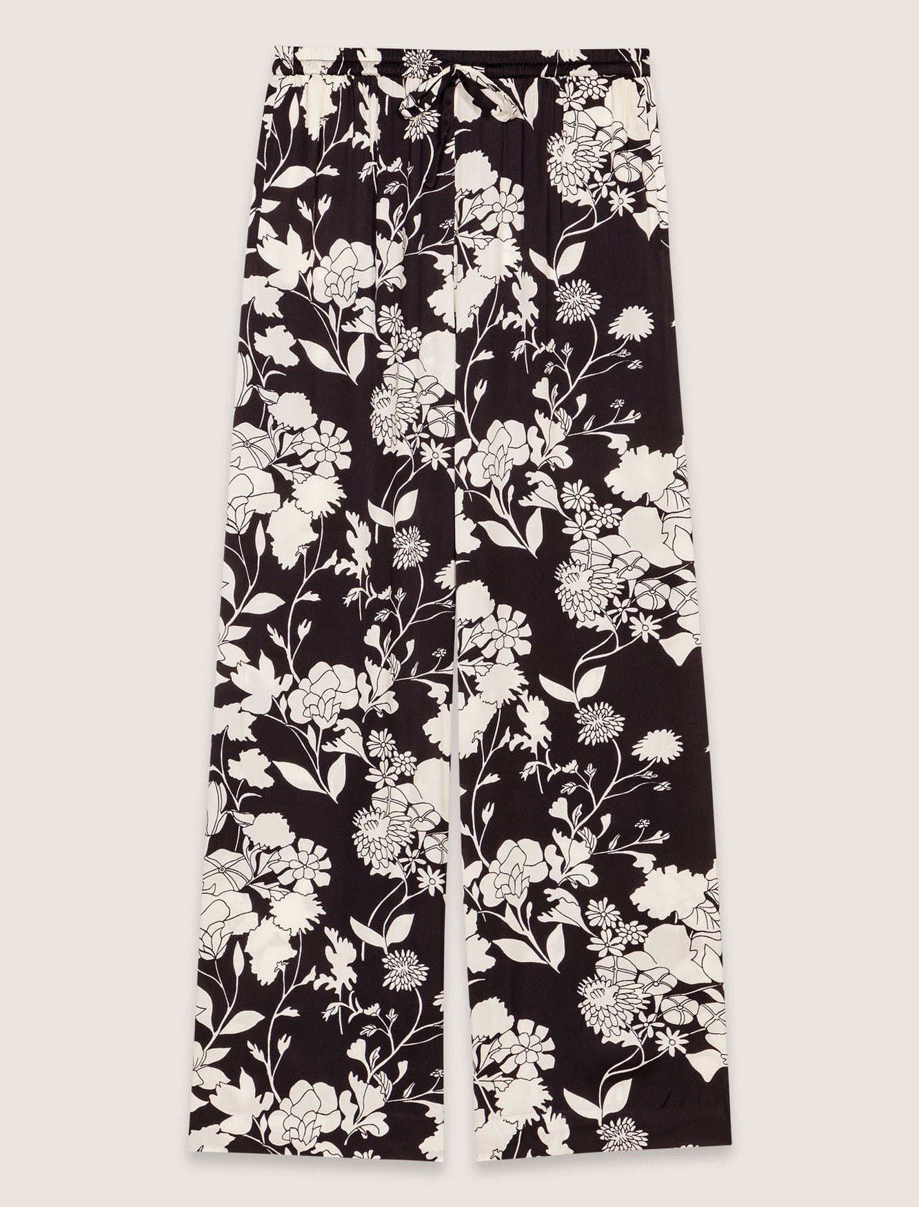Print Ecru Black Floral