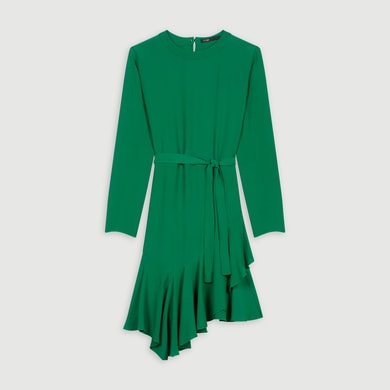 Robe en crêpe asymétrique Maje seconde main photo 1