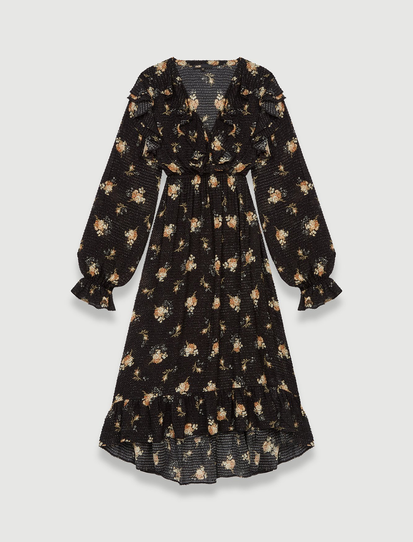 Fleurs Grunges Noir Camel