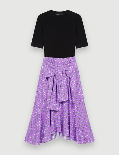 Robe trompe-l'œil à imprimé nœuds Maje seconde main photo 1