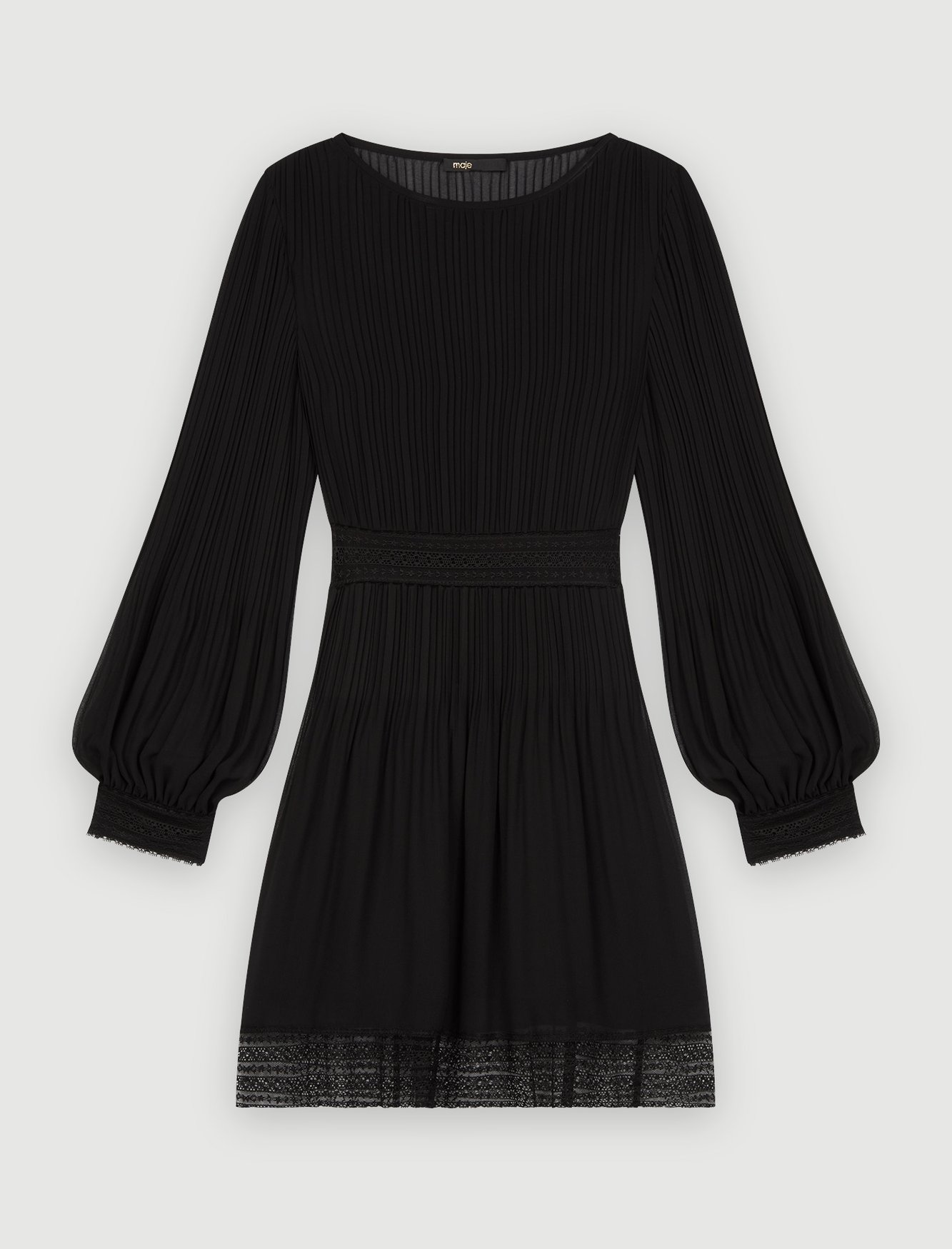 Muslin and lace smocked dress