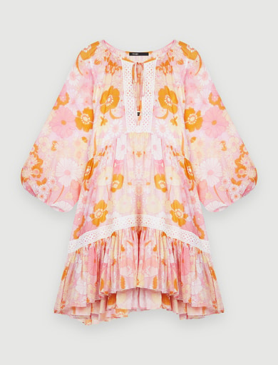 Robe en voile de coton et soie Maje seconde main photo 1