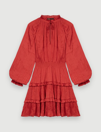 Robe en satin fluide et plissée Maje seconde main photo 1