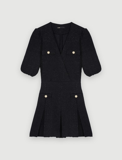 Robe courte en tweed Maje seconde main photo 1