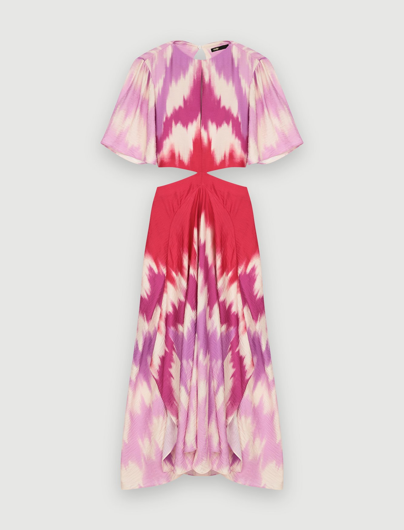 Tie and Dye asymmetrical scarf dress