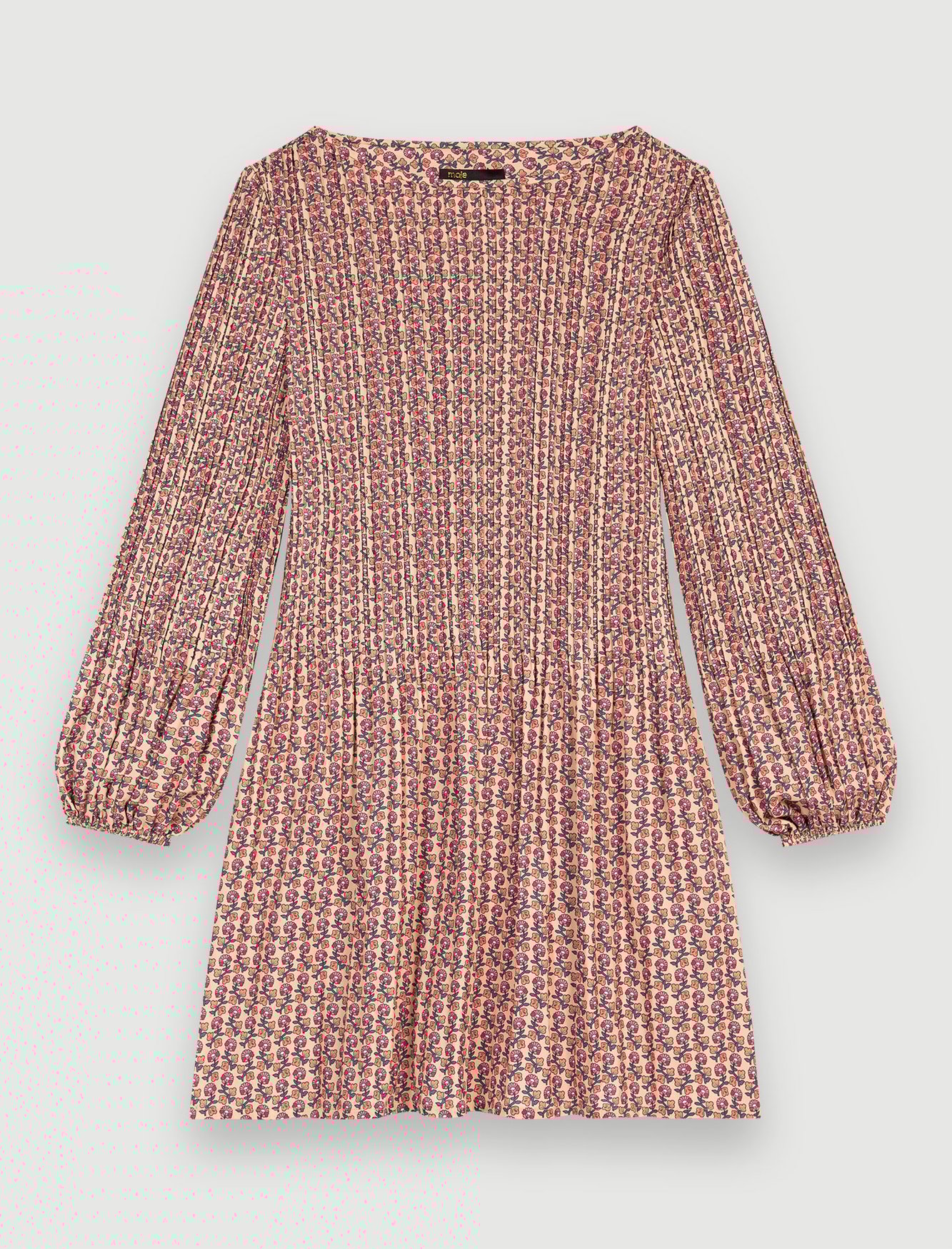 Robe plissée et imprimée