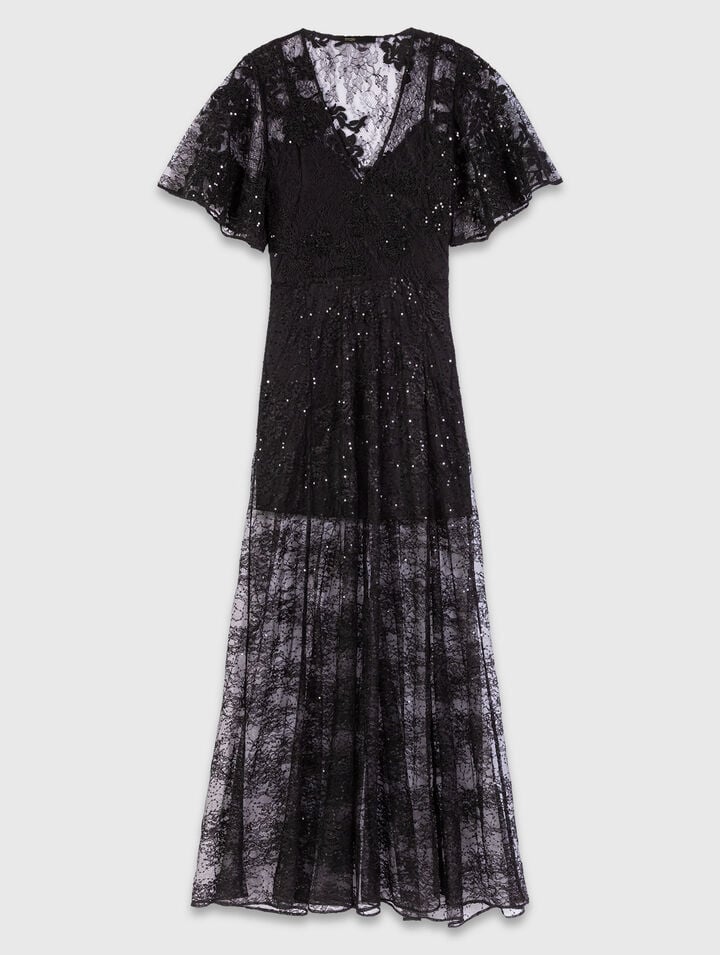 Robe longue en dentelle Maje seconde main photo 1