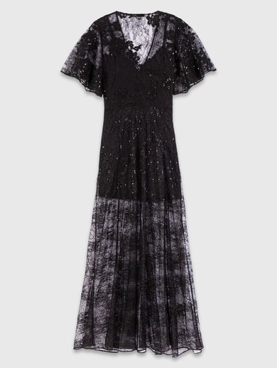 Robe longue en dentelle Maje seconde main photo 1