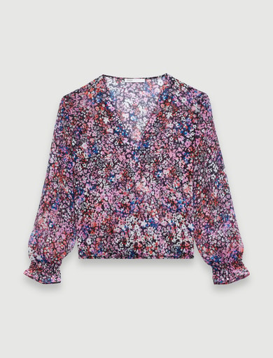 Blouse à imprimé floral en soie Maje seconde main photo 1