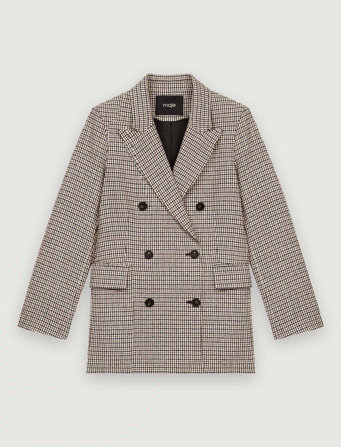 Veste à double boutonnages à carreaux