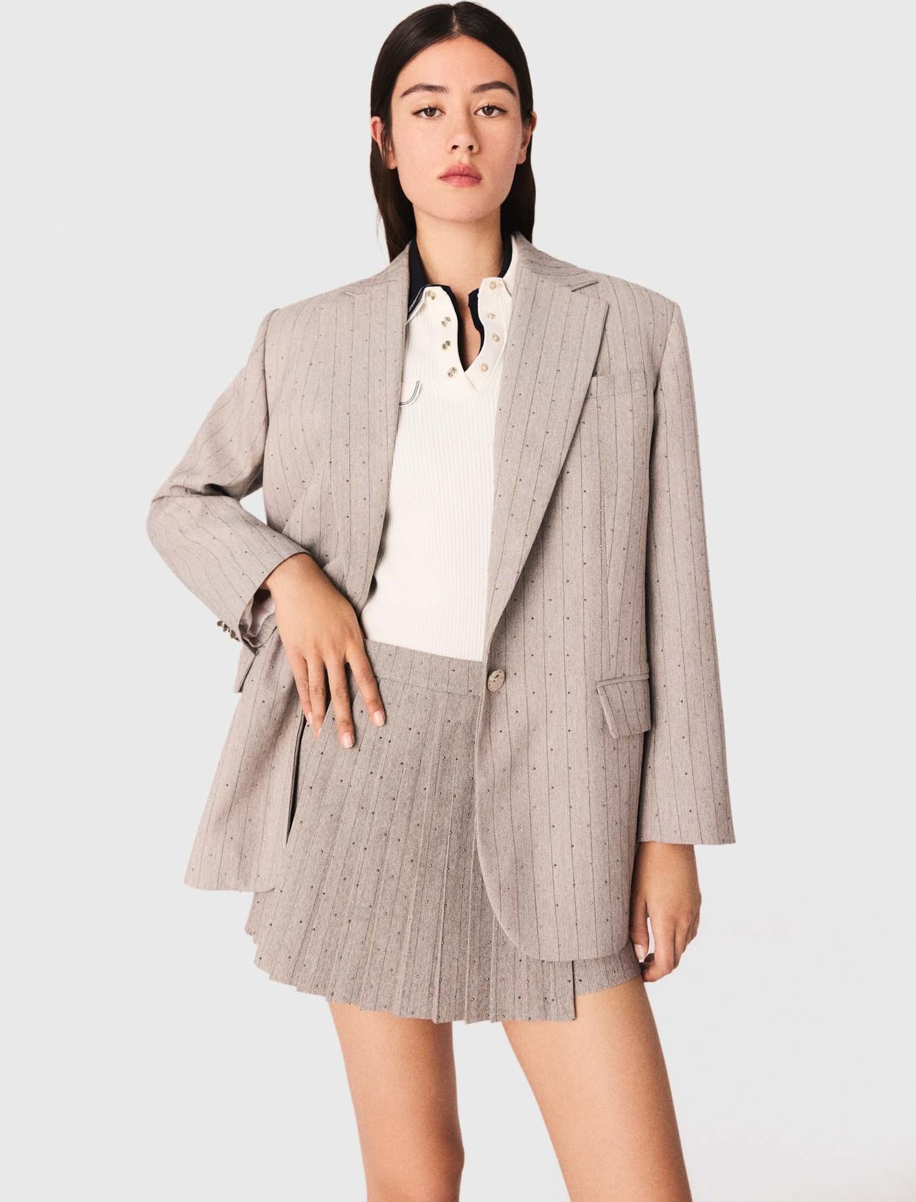 Veste de tailleur à strass Maje seconde main photo 4