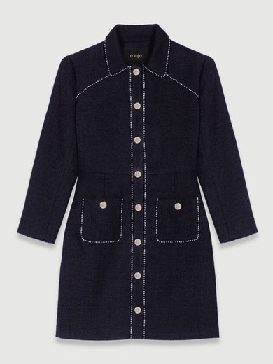 Robe courte en tweed Maje seconde main photo 1