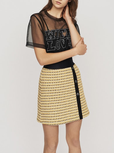 Jupe courte en tweed et lurex Maje seconde main photo 2
