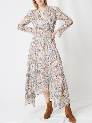 Robe longue asymétrique à imprimé fleuri Maje seconde main photo 2