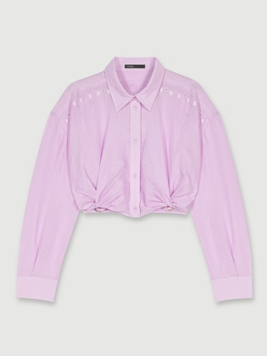 Chemise courte en ramie Maje seconde main photo 1