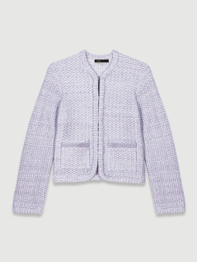 Cardigan en maille effet tweed Maje seconde main photo 1