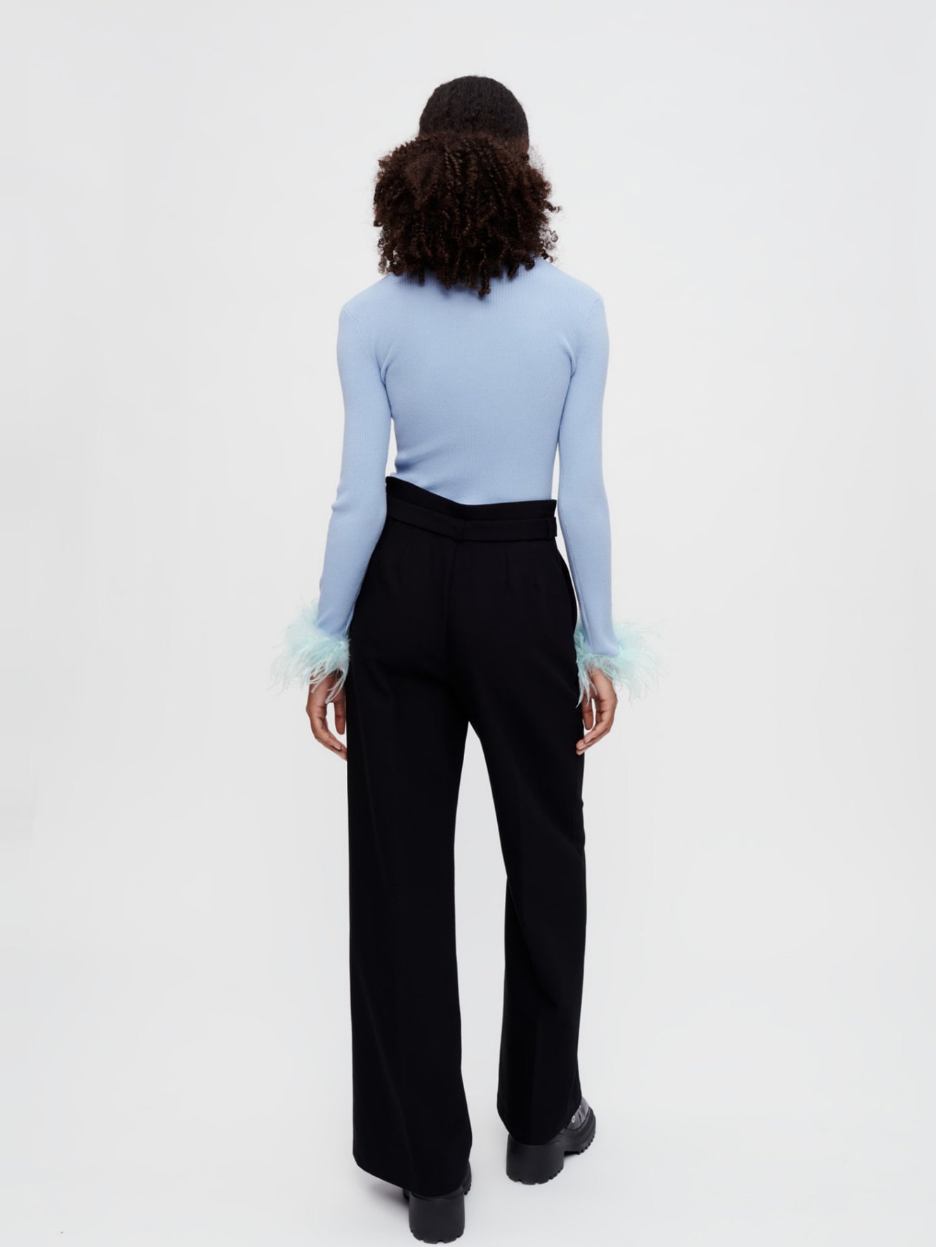 Wide leg pants with belt Maje second-hand photo 2