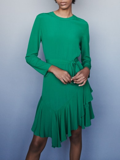 Robe en crêpe asymétrique Maje seconde main photo 2