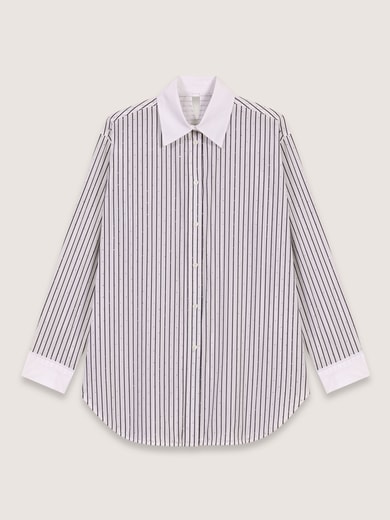 Chemise strassée à rayures Maje seconde main photo 1