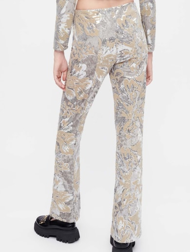 Pantalon en velours rebrodé de sequins Maje seconde main photo 2