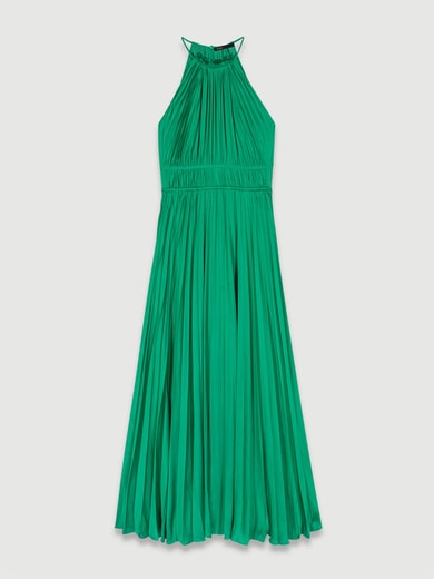 Robe longue satinée plissée Maje seconde main photo 1
