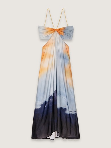 Robe longue tie & dye Maje seconde main photo 1