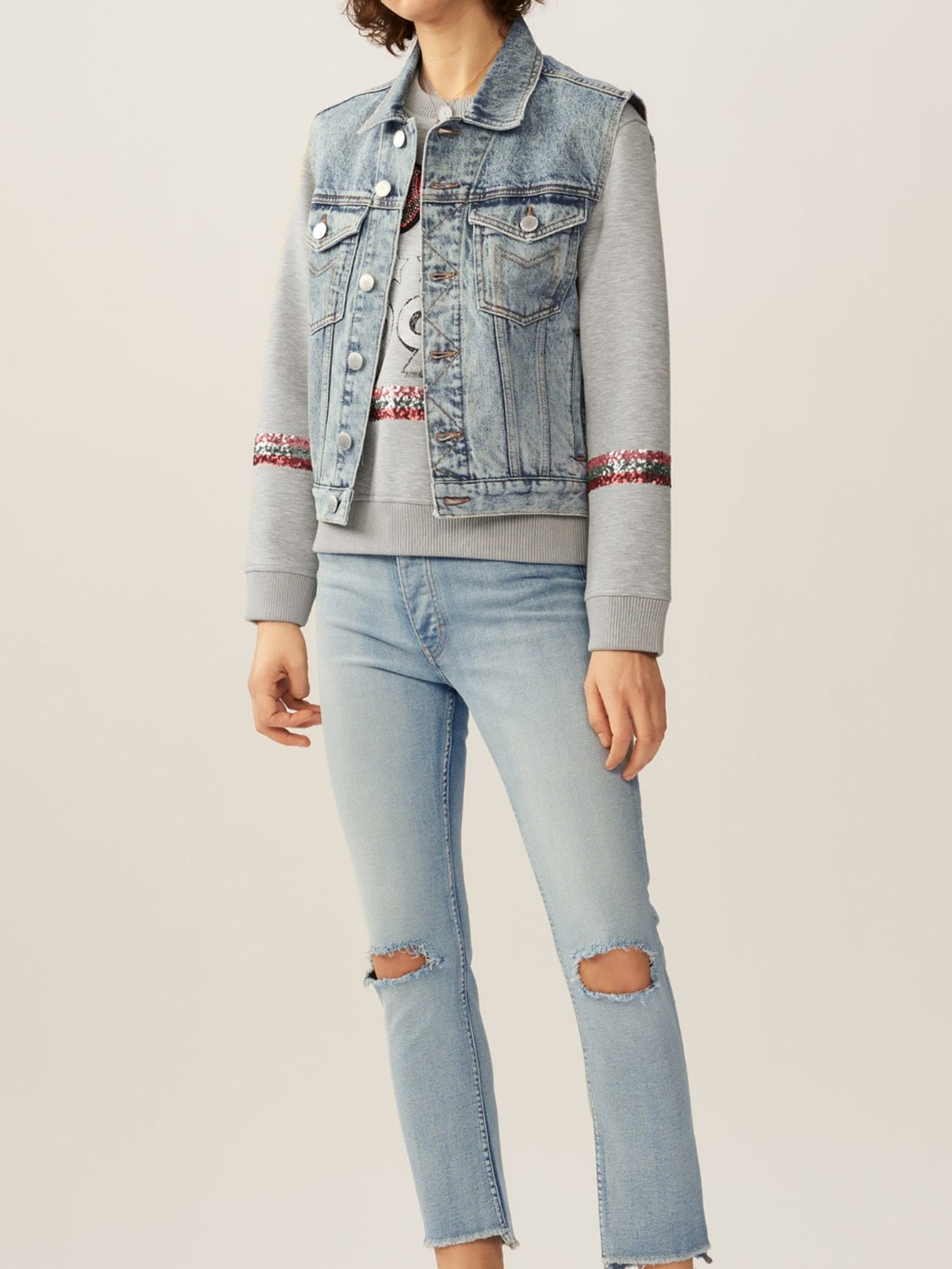 Veste sans manches en jean Maje seconde main photo 5