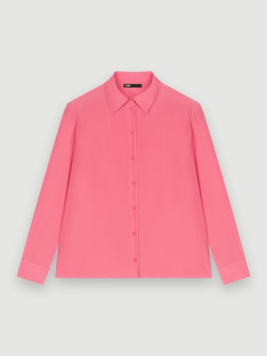 Chemise en habotai de soie bois de rose Maje seconde main photo 1