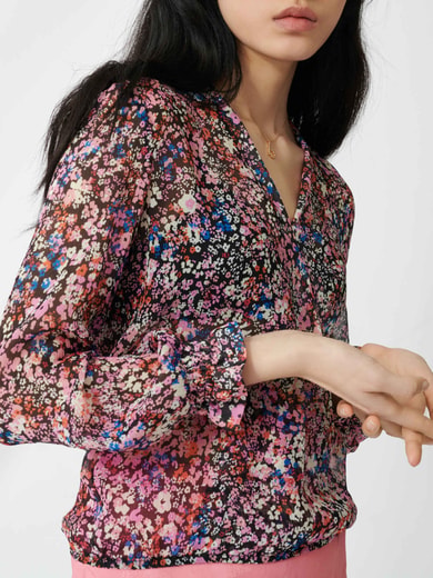 Blouse à imprimé floral en soie Maje seconde main photo 2