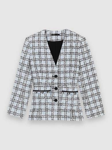 Veste de tailleur effet tweed Maje seconde main photo 1