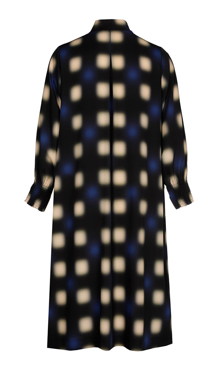 Long dress with blurred print Xandres second-hand photo 4