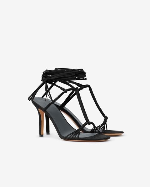 SANDALES EN CUIR VELOURS ARJA ISABEL MARANT seconde main photo 4