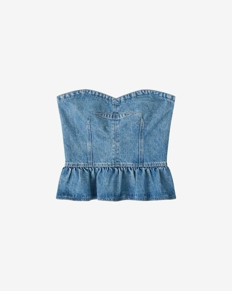 HAUT BUSTIER EN DENIM SOLIZINIA ETOILE seconde main photo 3