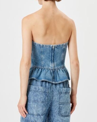HAUT BUSTIER EN DENIM SOLIZINIA ETOILE seconde main photo 7