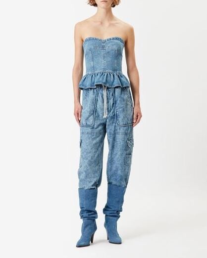 HAUT BUSTIER EN DENIM SOLIZINIA ETOILE seconde main photo 6