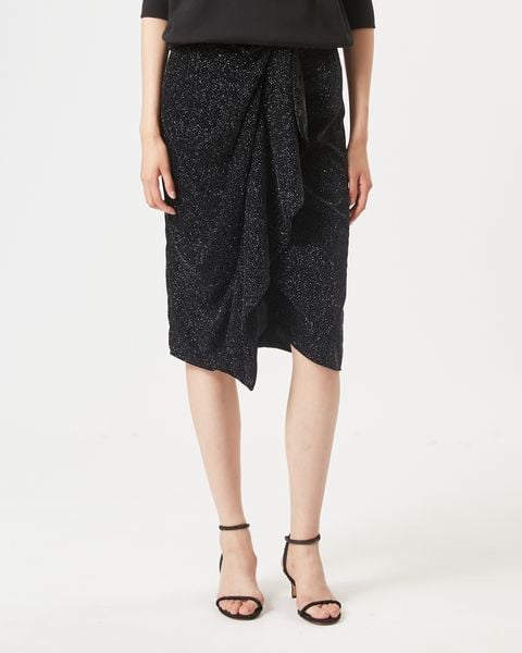 JUPE MIDI EN VELOURS ALYSSA ETOILE seconde main photo 6