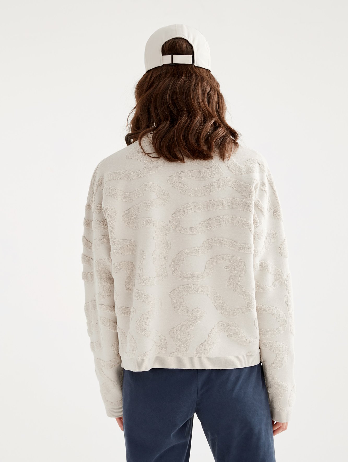 Pull col rond jacquard Aigle seconde main photo 6