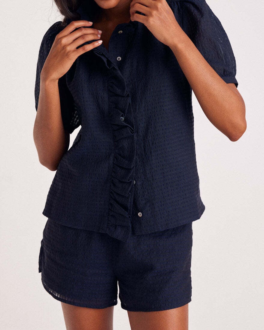 Photo produit CHEMISE BAIGNADE CARREAUX MARINE numéro 1
