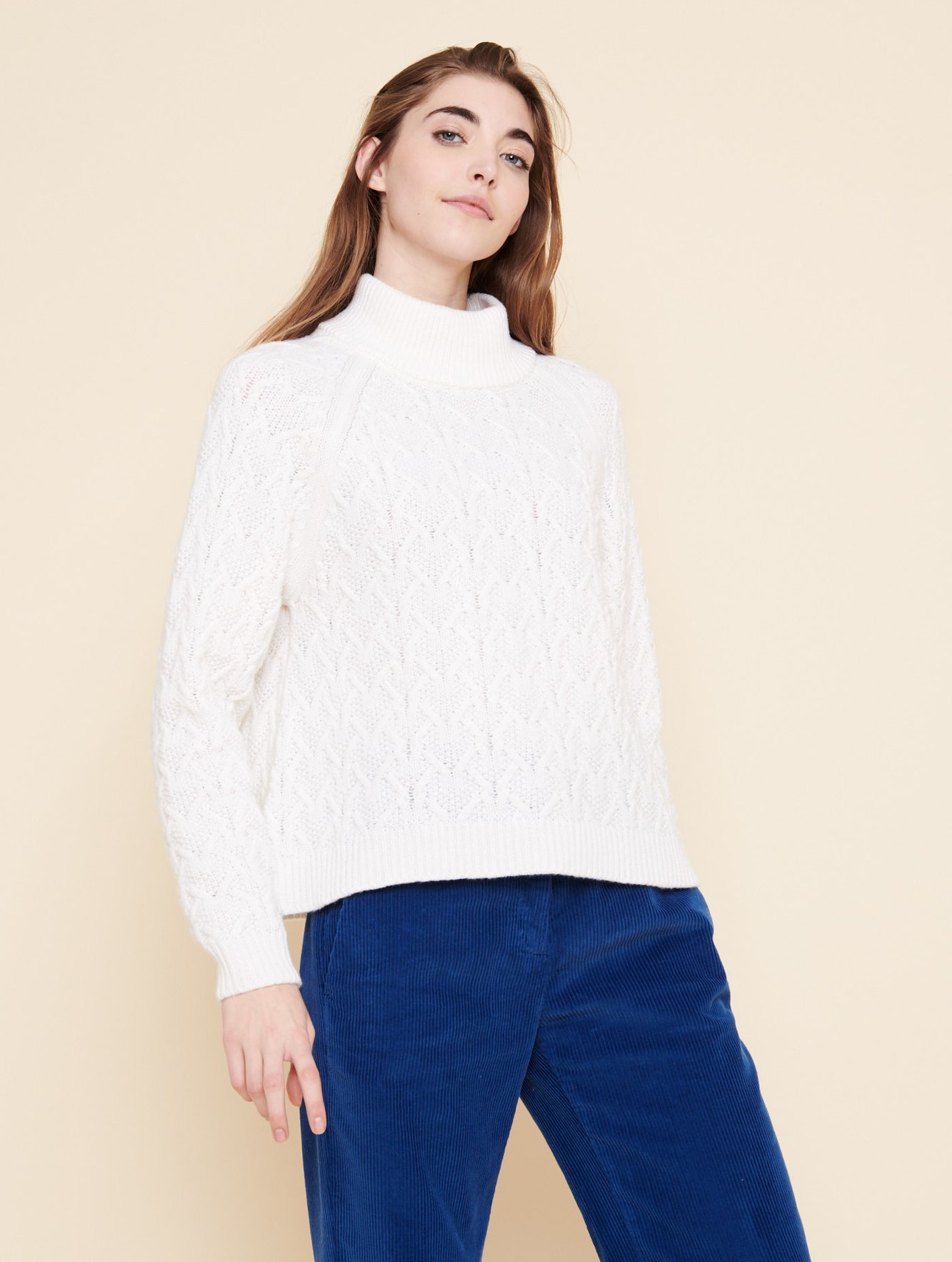 Pull oversize col cheminé Aigle seconde main photo 3